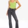 Hemp 10% Distressed Raw-Cut Bootcut Jeans