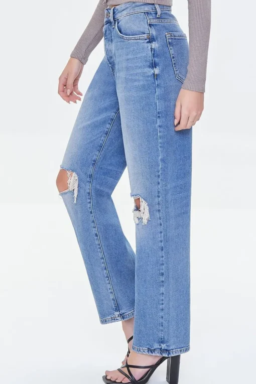 Hemp 4% High-Rise Straight-Leg Jeans