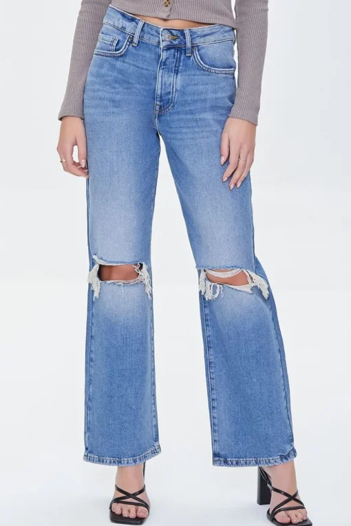 Hemp 4% High-Rise Straight-Leg Jeans