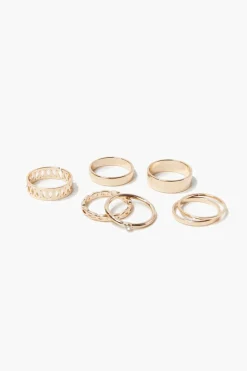 High-Polish Cutout Ring Set