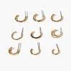 High-Polish Hoop Earring Set
