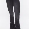 High-Rise Bootleg Split-Hem Jeans