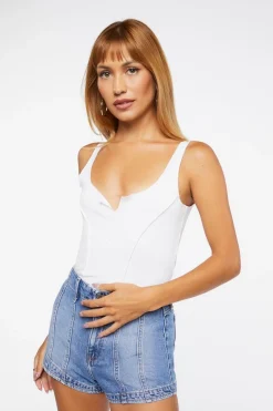 High-Rise Denim Shorts