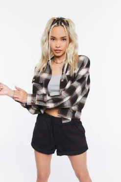 High-Rise Denim Shorts