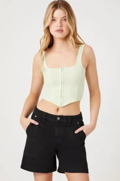 High-Rise Denim Shorts