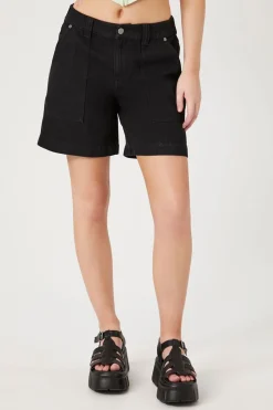 High-Rise Denim Shorts