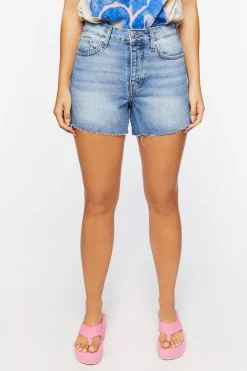 High-Rise Denim Shorts