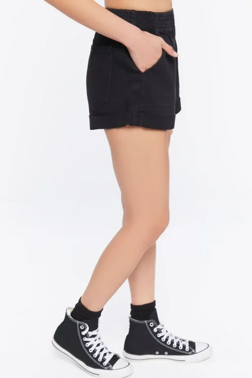 High-Rise Denim Shorts