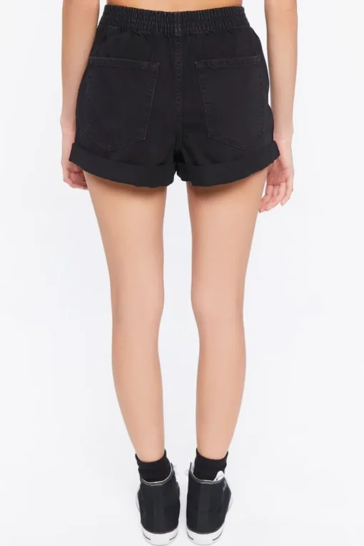 High-Rise Denim Shorts