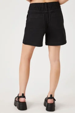 High-Rise Denim Shorts