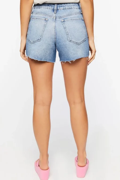 High-Rise Denim Shorts
