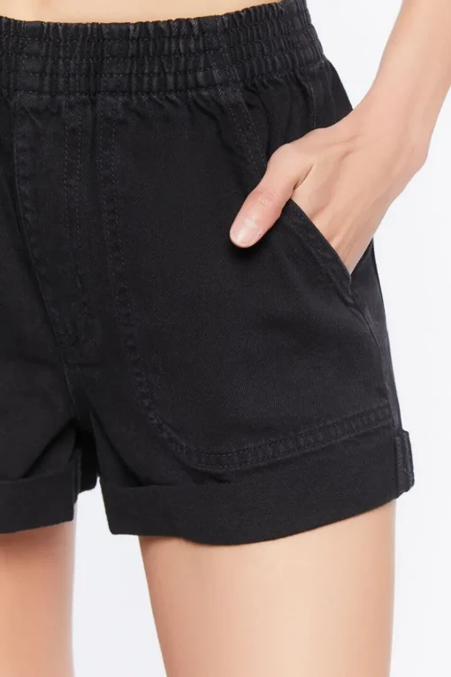 High-Rise Denim Shorts