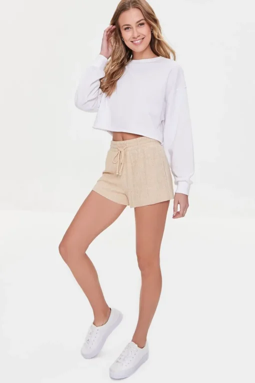 High-Rise Drawstring Shorts