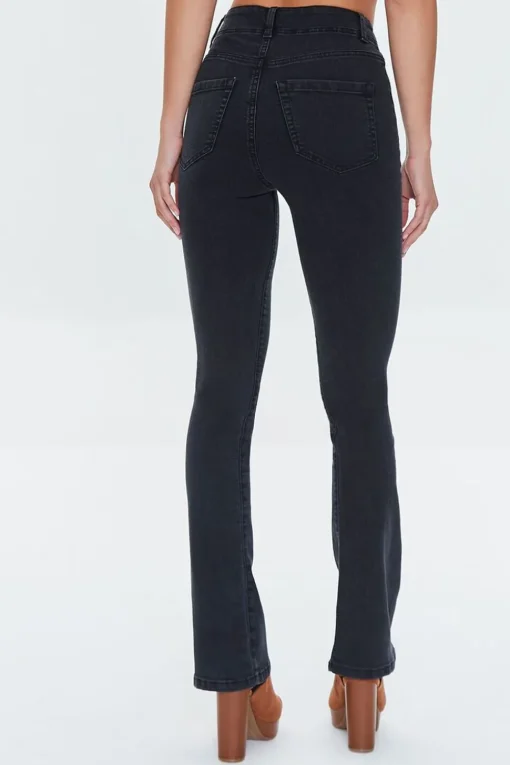 High-Rise Lace-Up Bootcut Jeans
