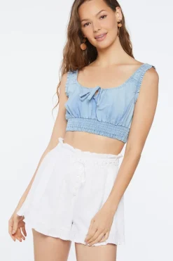 High-Rise Paperbag Shorts