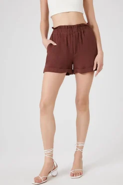 High-Rise Paperbag Shorts