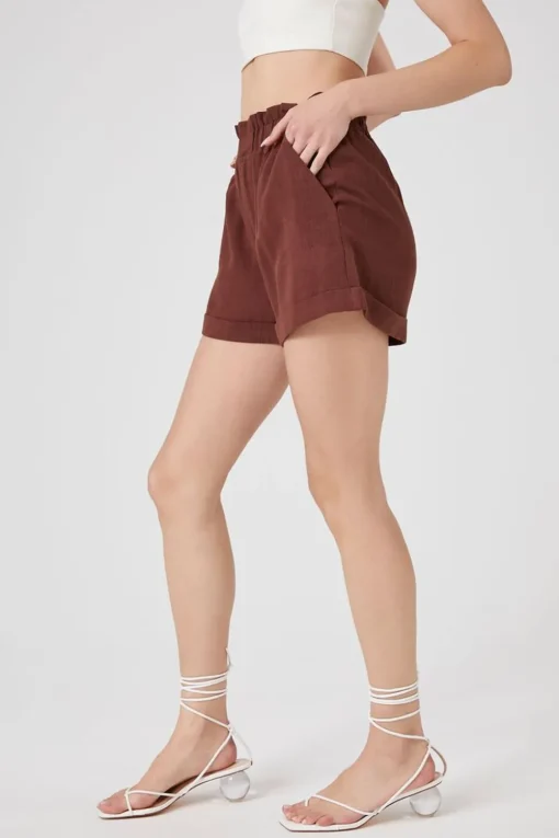 High-Rise Paperbag Shorts