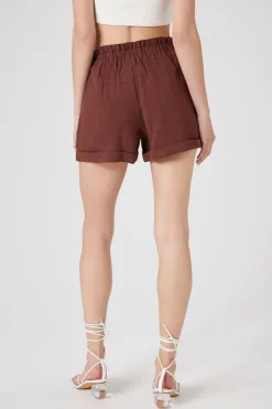 High-Rise Paperbag Shorts