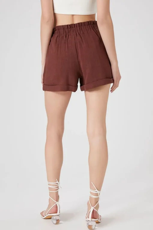 High-Rise Paperbag Shorts