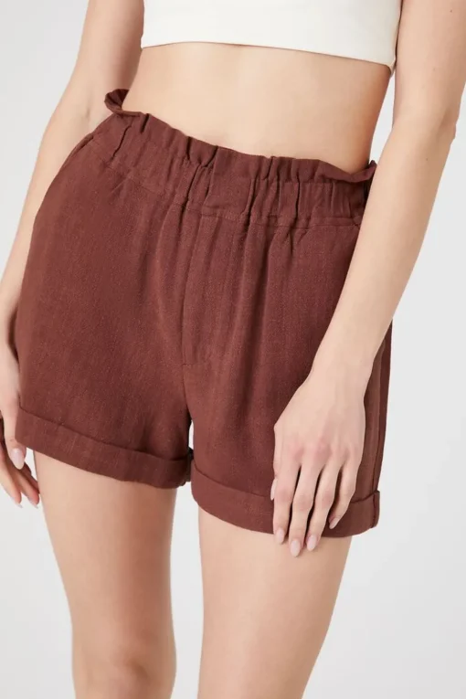 High-Rise Paperbag Shorts