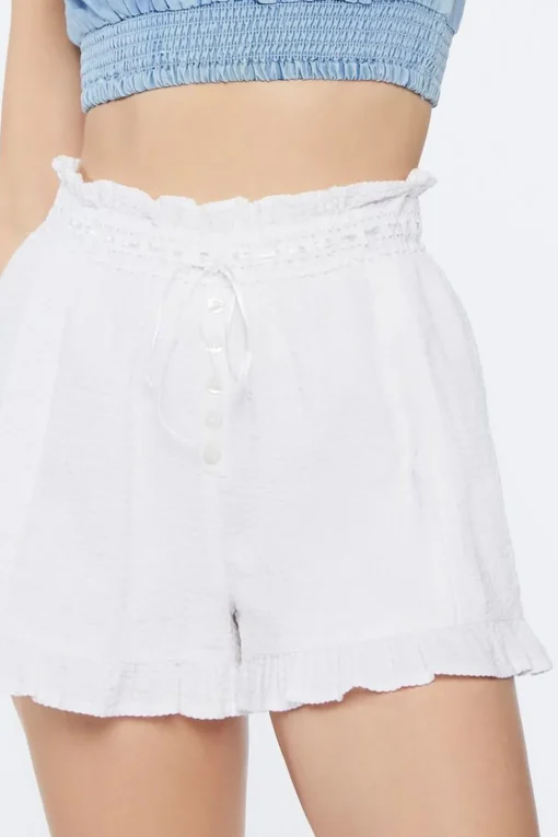 High-Rise Paperbag Shorts