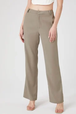 High-Rise Straight-Leg Trousers