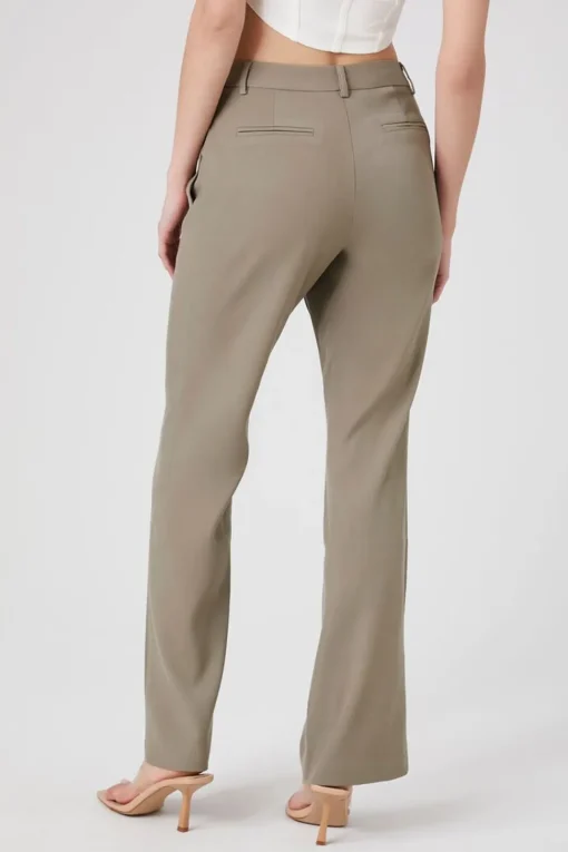 High-Rise Straight-Leg Trousers