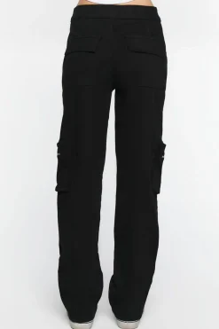 High-Rise Zipper Cargo Pants