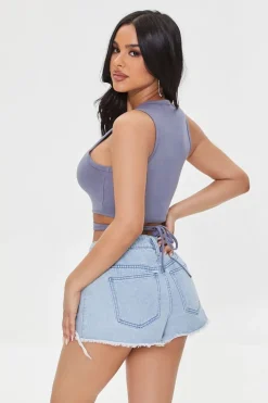 Honey Graphic Wraparound Crop Top