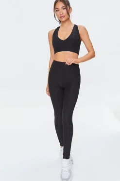Honeycomb Knit Sports Bra