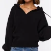 Hooded Drop-Sleeve Sweater