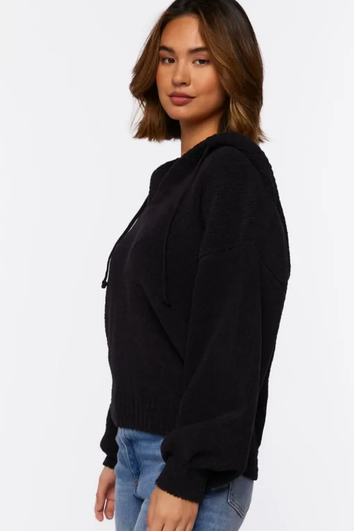 Hooded Drop-Sleeve Sweater