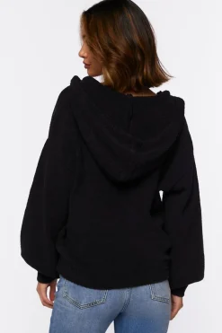 Hooded Drop-Sleeve Sweater