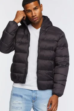 Hooded Zip-Up Puffer Jacket