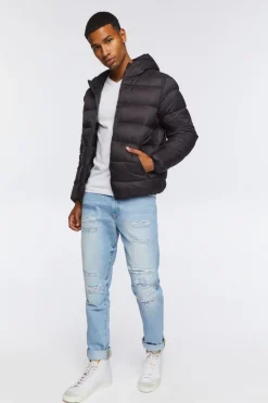 Hooded Zip-Up Puffer Jacket