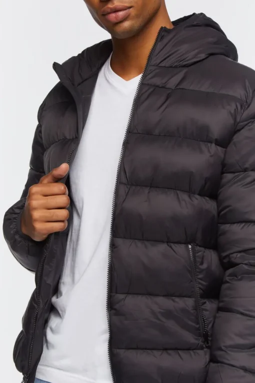 Hooded Zip-Up Puffer Jacket