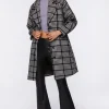 Houndstooth Button-Front Coat