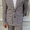 Houndstooth Notched Blazer