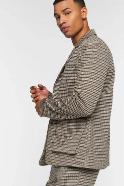 Houndstooth Notched Blazer
