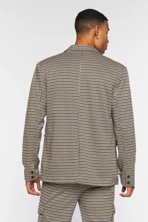 Houndstooth Notched Blazer