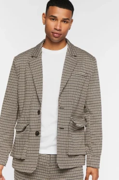 Houndstooth Notched Blazer