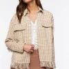 Houndstooth Tassel-Trim Jacket