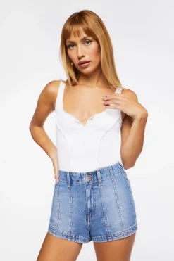 Inverted-Seam Cropped Tank Top