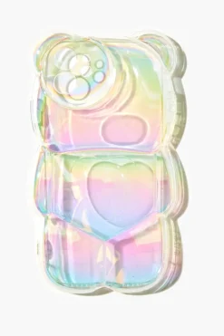 Iridescent Bubble Bear Case For Iphone 12