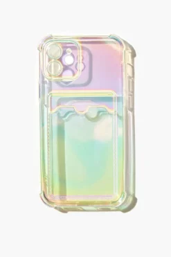 Iridescent Cardholder Case For Iphone 12