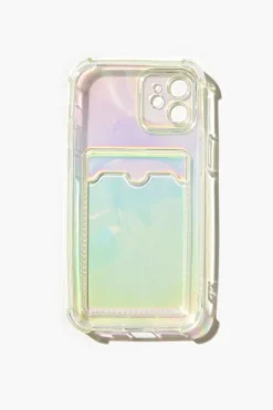 Iridescent Cardholder Case For Iphone 12