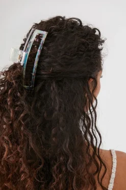 Iridescent Cutout Claw Hair Clip