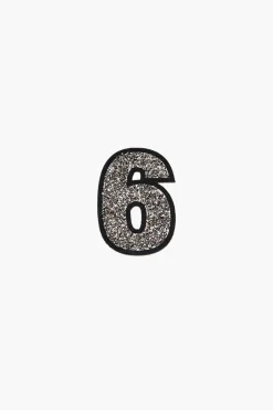 Iron-On Glitter Number Patch
