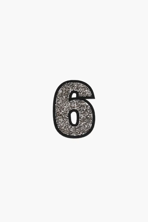 Iron-On Glitter Number Patch