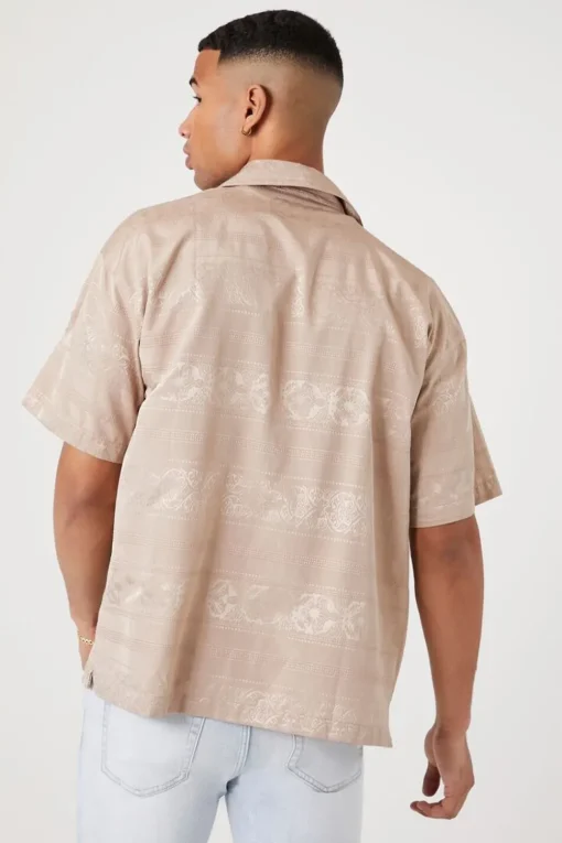 Jacquard Print Short-Sleeve Shirt
